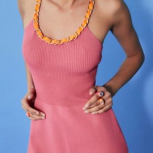 ZARA knit dress with chain strap